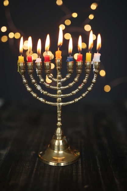 Colorful candels, Hanukkah