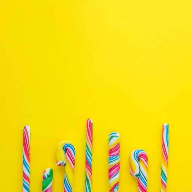 Colorful candy canes