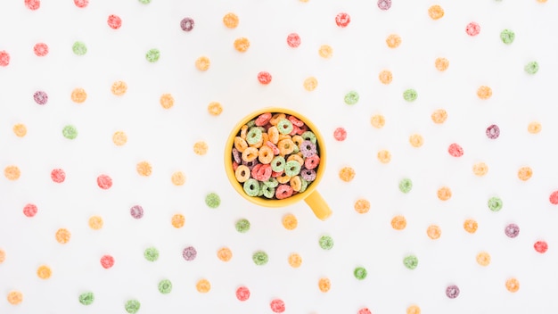 Colorful cereals background