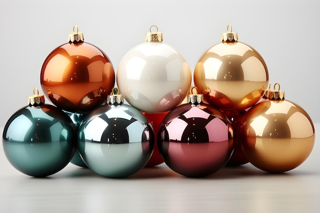 Free photo colorful christmas ball background