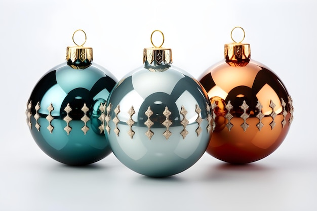 Free photo colorful christmas ball decor