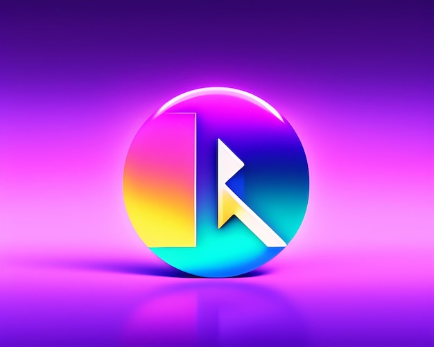 A colorful circle with the letter r on it