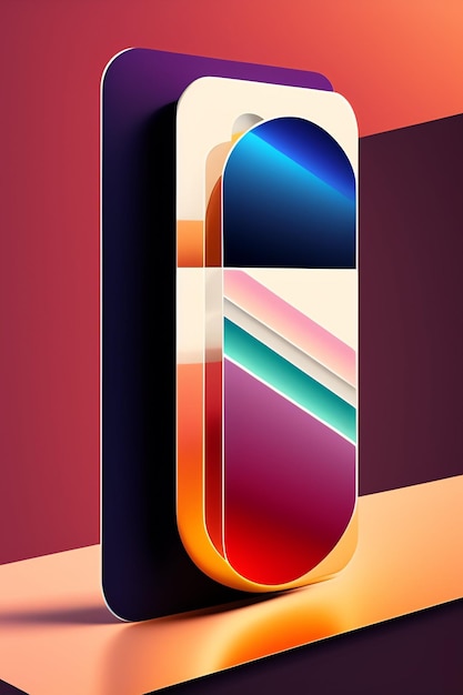 A colorful and colorful poster with the letter o in the middle.