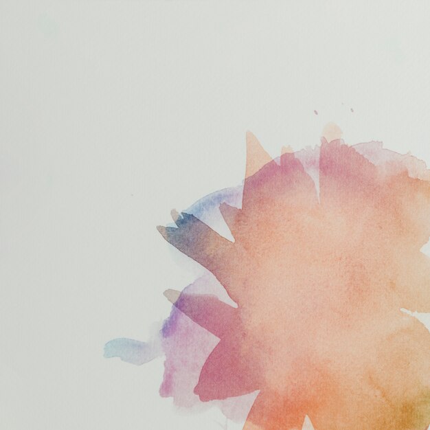 Colorful compostion with watercolor brushstrokes