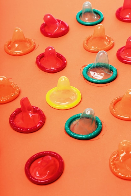 Colorful condoms