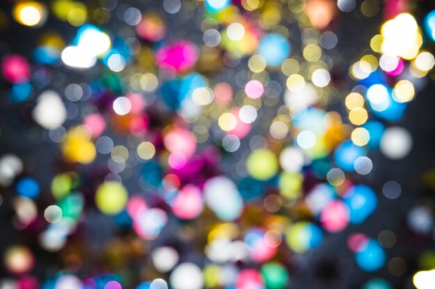 Colorful confetti at party