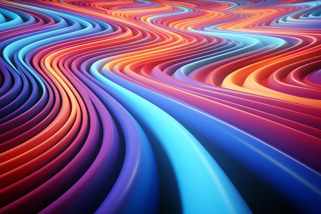 colorful curves ai generated