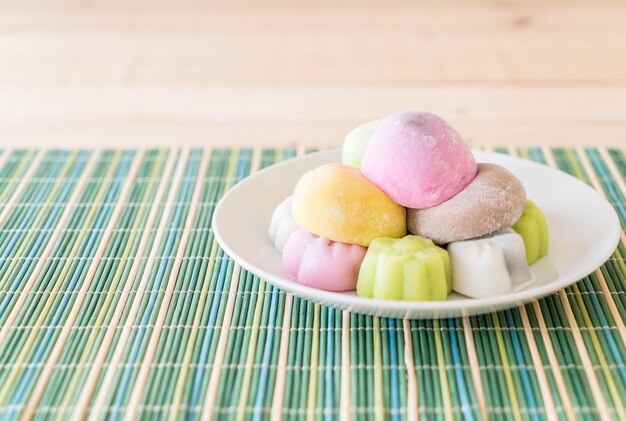 colorful dessert mochi