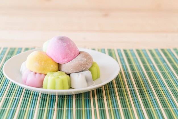 colorful dessert mochi