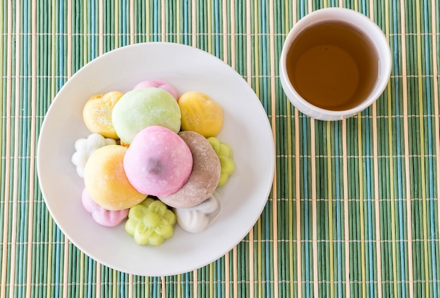 colorful dessert mochi