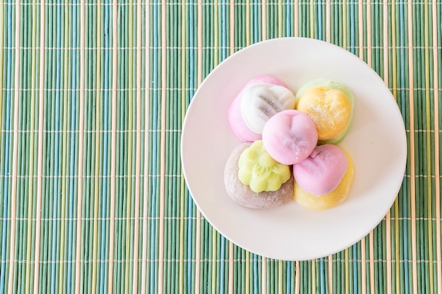 colorful dessert mochi
