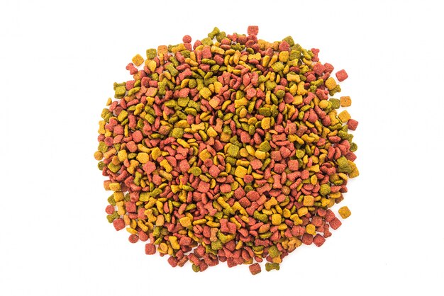 Colorful dog food