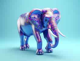 Free photo colorful elephant in studio