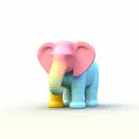 Foto gratuita elefante colorato in studio