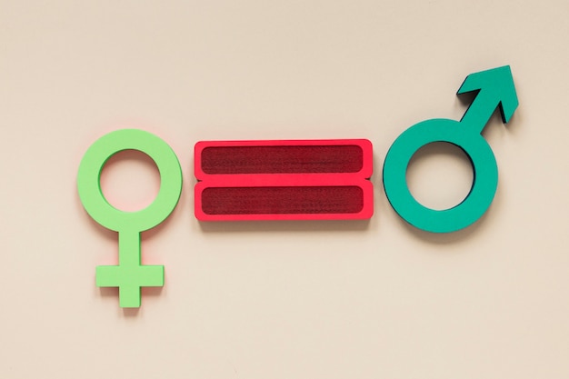 Colorful equal rights symbol concept