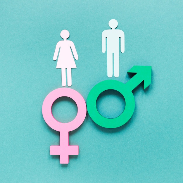 Free photo colorful equal rights symbols concept