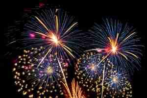 Free photo colorful firework display