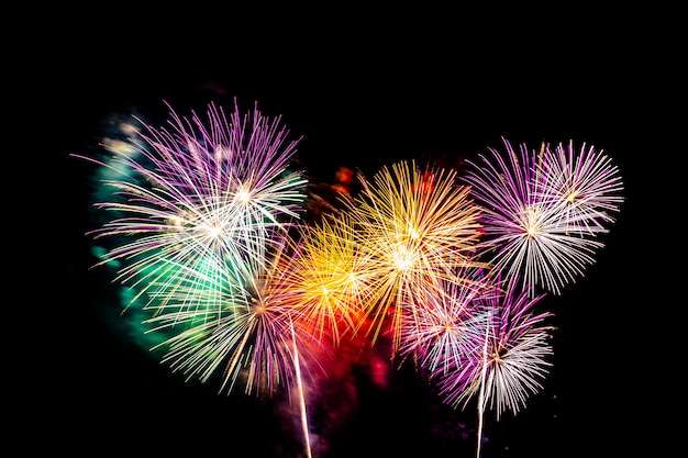 colorful firework display 