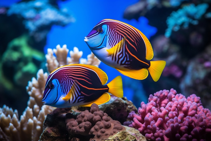 無料Photo 水中を泳ぐカラフルな魚