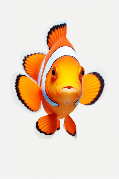 Free photo colorful fish with white background