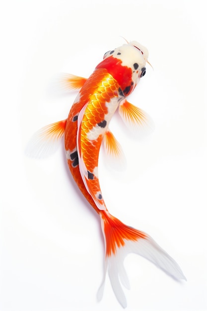 Free photo colorful fish with white background