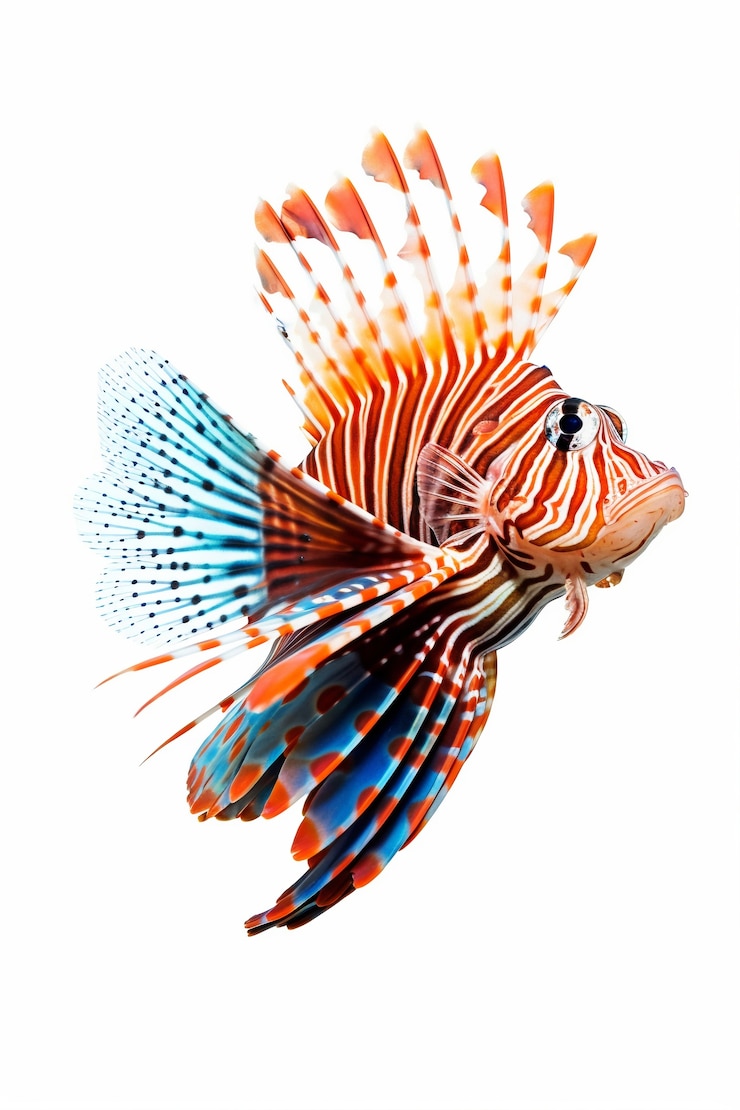 無料Photo 白い背景のカラフルな魚