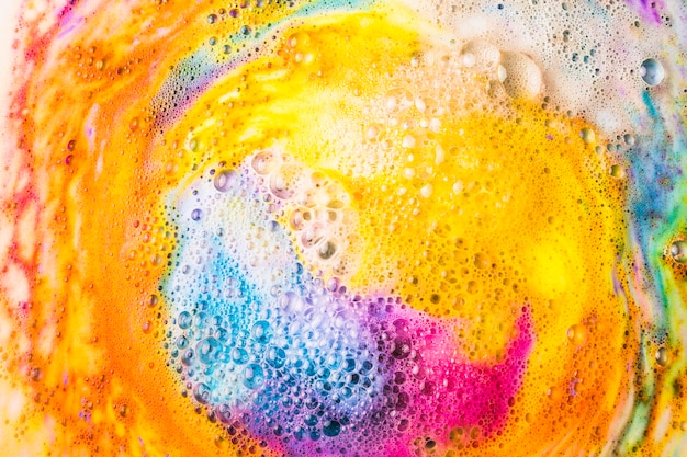 Colorful fizzy bath bomb backdrop