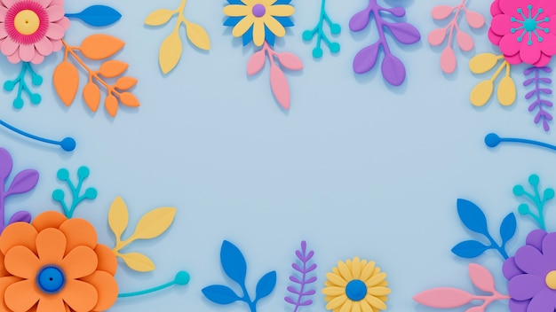 Free photo colorful floral spring wallpaper