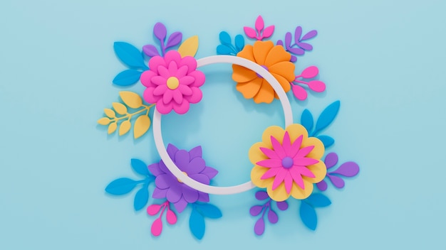 色とりどりの花の春の壁紙