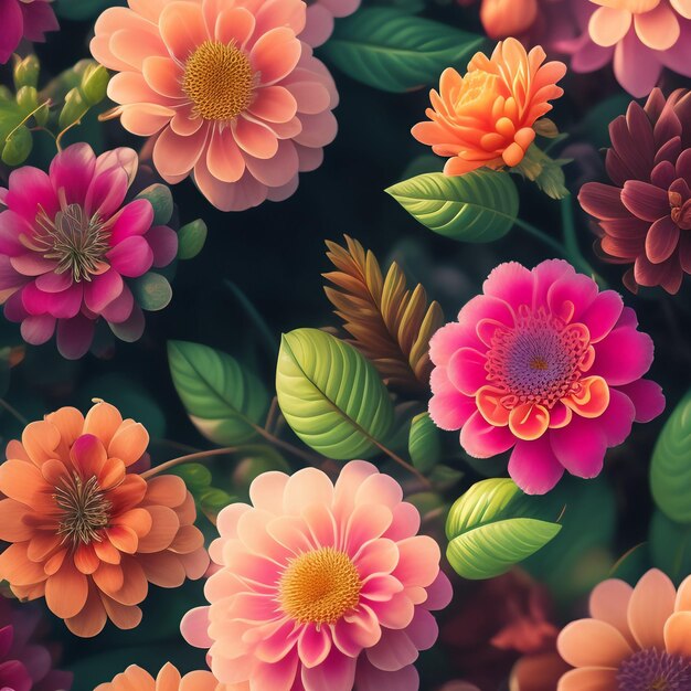 A colorful flower that is in a picture
