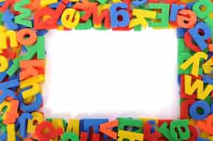 Free photo colorful frame with alplhabet's letters