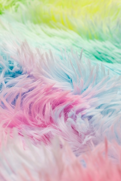 Colorful fur close up