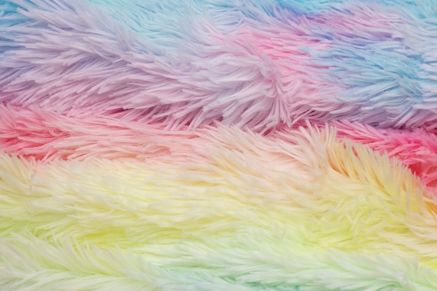 Colorful fur close up