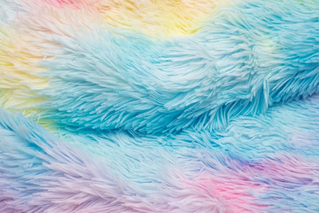 Colorful fur close up