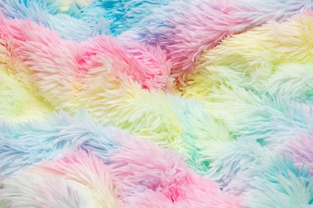 Colorful fur close up