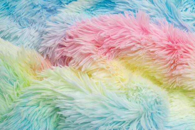 Colorful fur close up