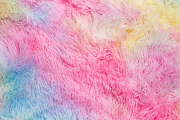 Colorful fur close up