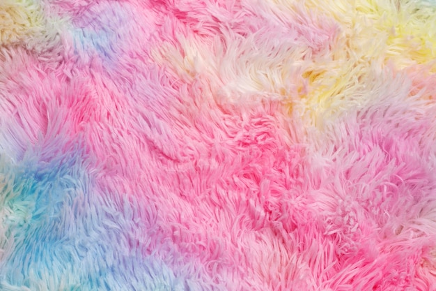 Colorful fur close up