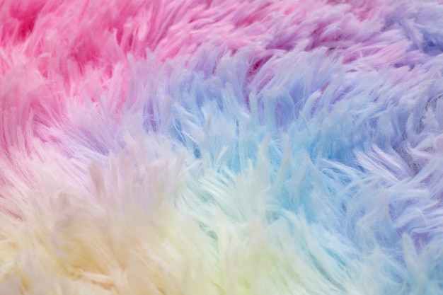 Colorful fur close up