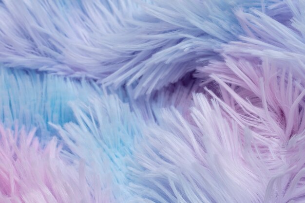 Colorful fur close up