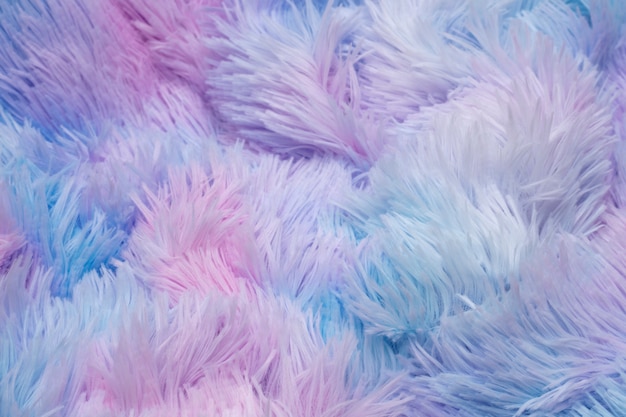 Colorful fur close up