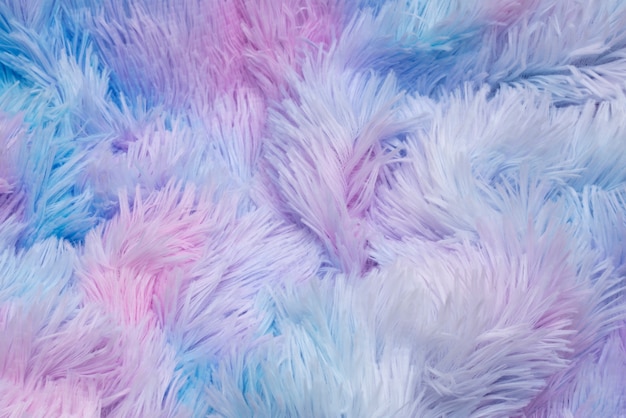 Colorful fur close up