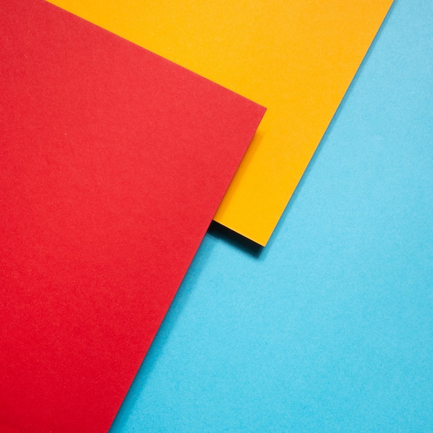 Free photo colorful geometric cardboards