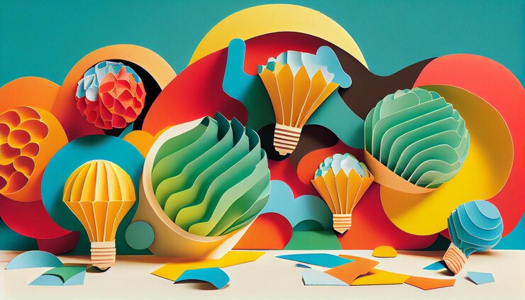 Free Photo colorful hot air balloon flies over bright flowers generative ai
