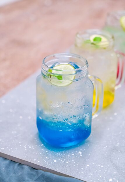 Colorful Italian soda