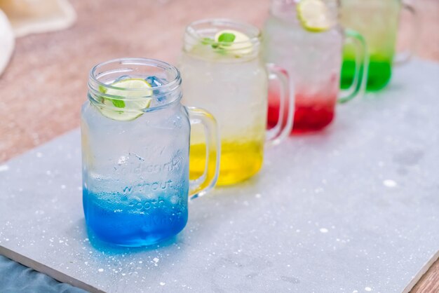 Colorful Italian soda