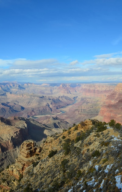 Foto gratuita paesaggio colorato del grand canyon in arizona