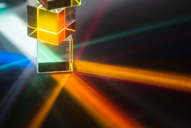 Colorful light prisms effect