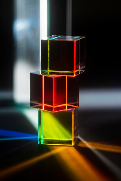 Colorful light prisms effect