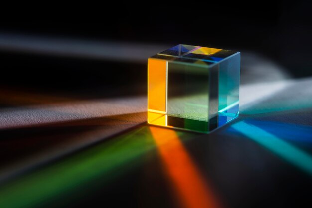 Colorful light prisms effect